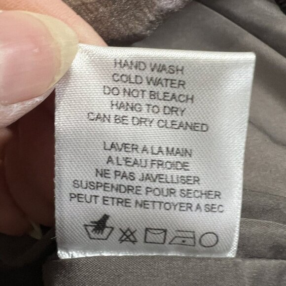 Carre Noir Metallic Puffer Jacket Medium Gunmetal Grey Dark Gray Shiny Coat - Picture 7 of 8